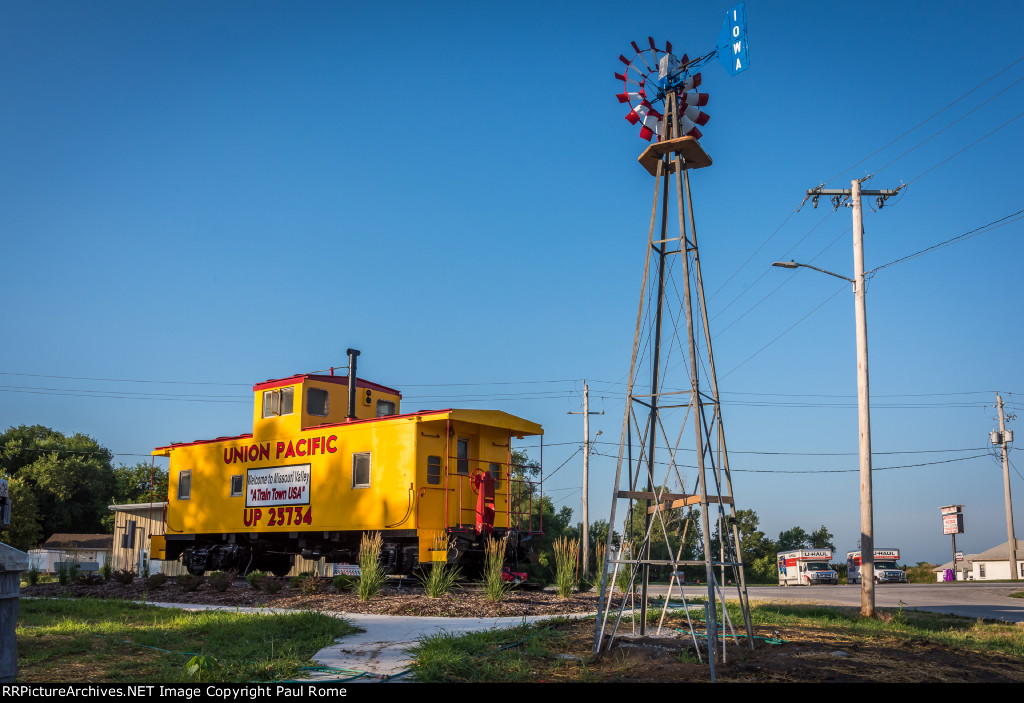 UP 25734 CA-10 Caboose on display